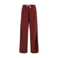 Brunello Cucinelli Bordeaux Cotton Athletic Pants