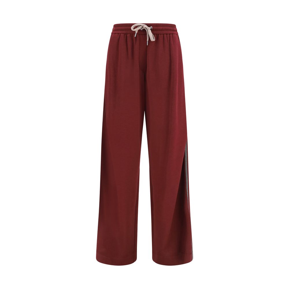 Brunello Cucinelli Bordeaux Katoenen Sportbroek