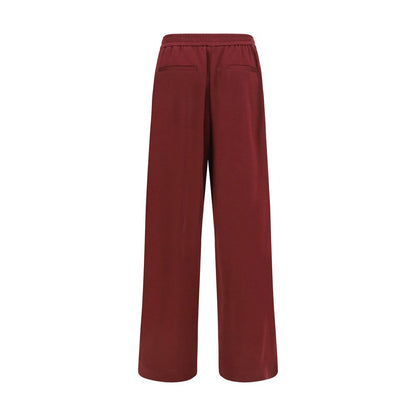 Brunello Cucinelli Bordeaux Cotton Athletic Pants