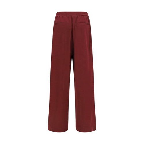 Brunello Cucinelli Bordeaux träningsbyxor i bomull