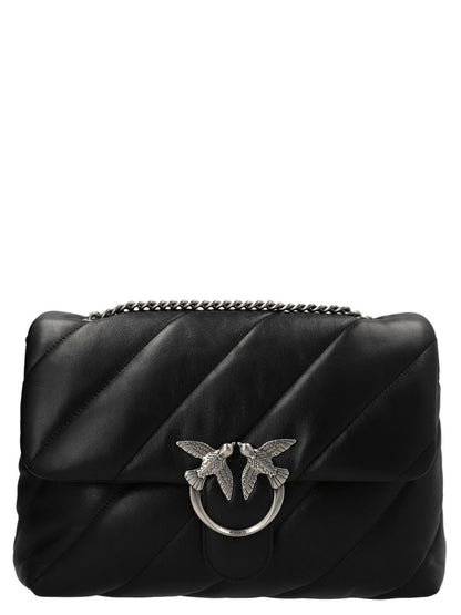 Borsa a tracolla PINKO in pelle di agnello nera