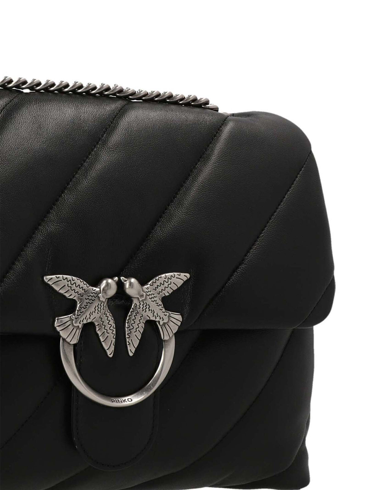 Borsa a tracolla PINKO in pelle di agnello nera