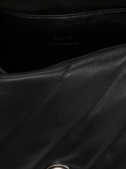 Borsa a tracolla PINKO in pelle di agnello nera