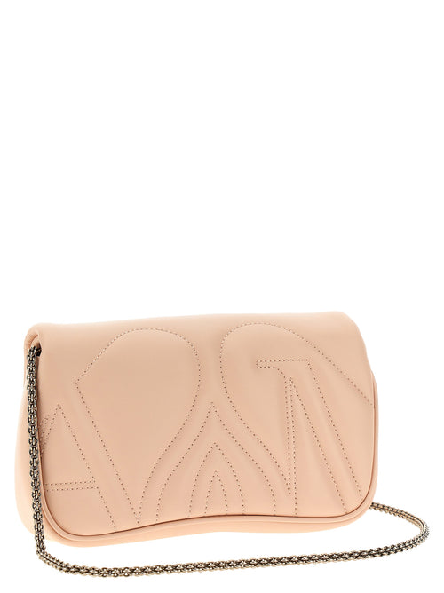 Bolso bandolera Alexander McQueen de cuero de cordero beige