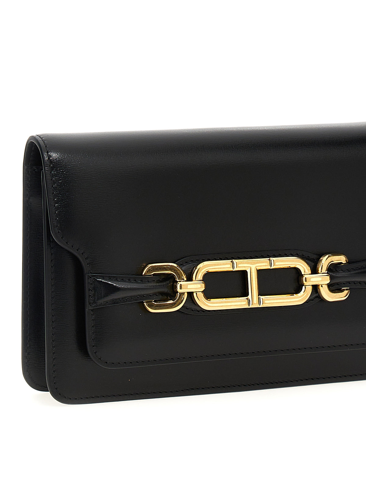 Tom Ford Umhängetasche aus schwarzem Leder