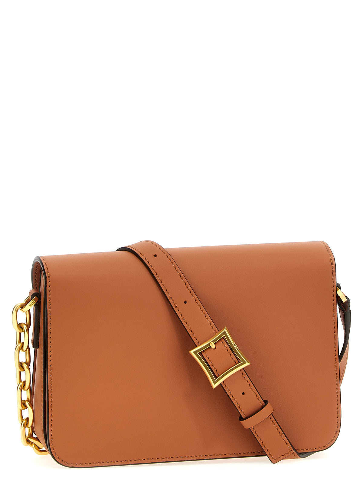 MCM bruine kalfsleren crossbodytas