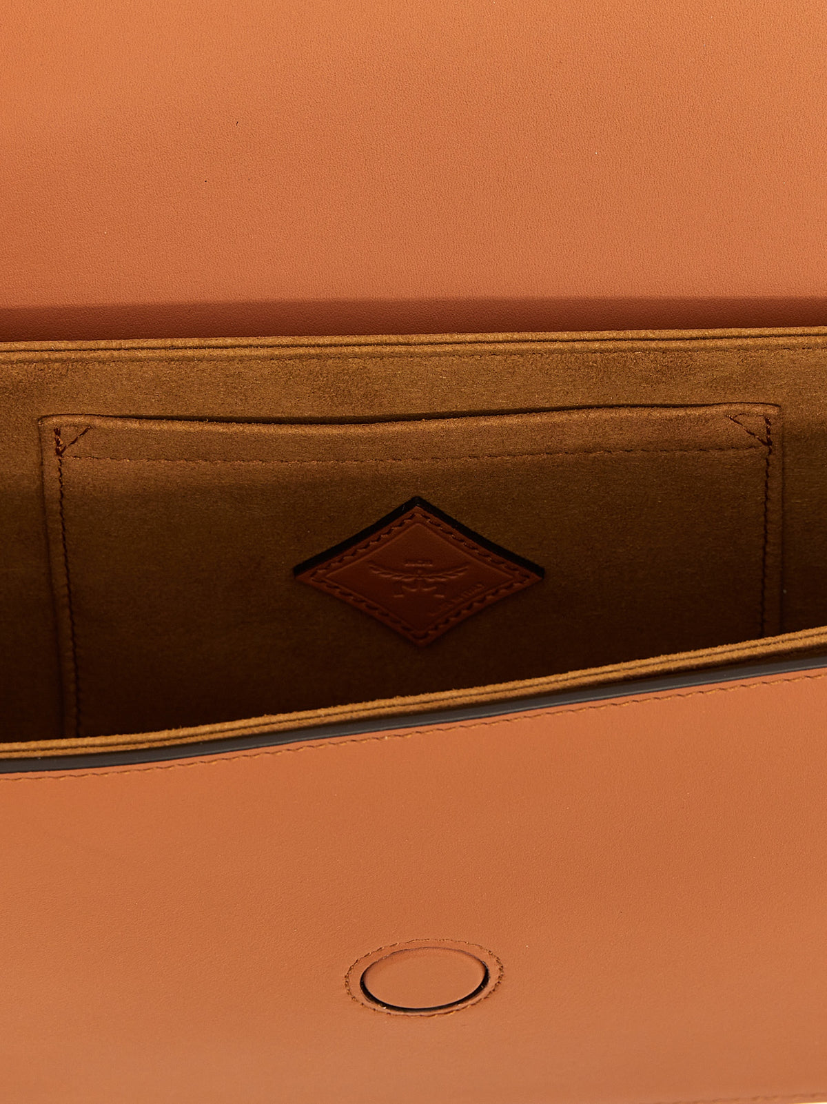MCM bruine kalfsleren crossbodytas