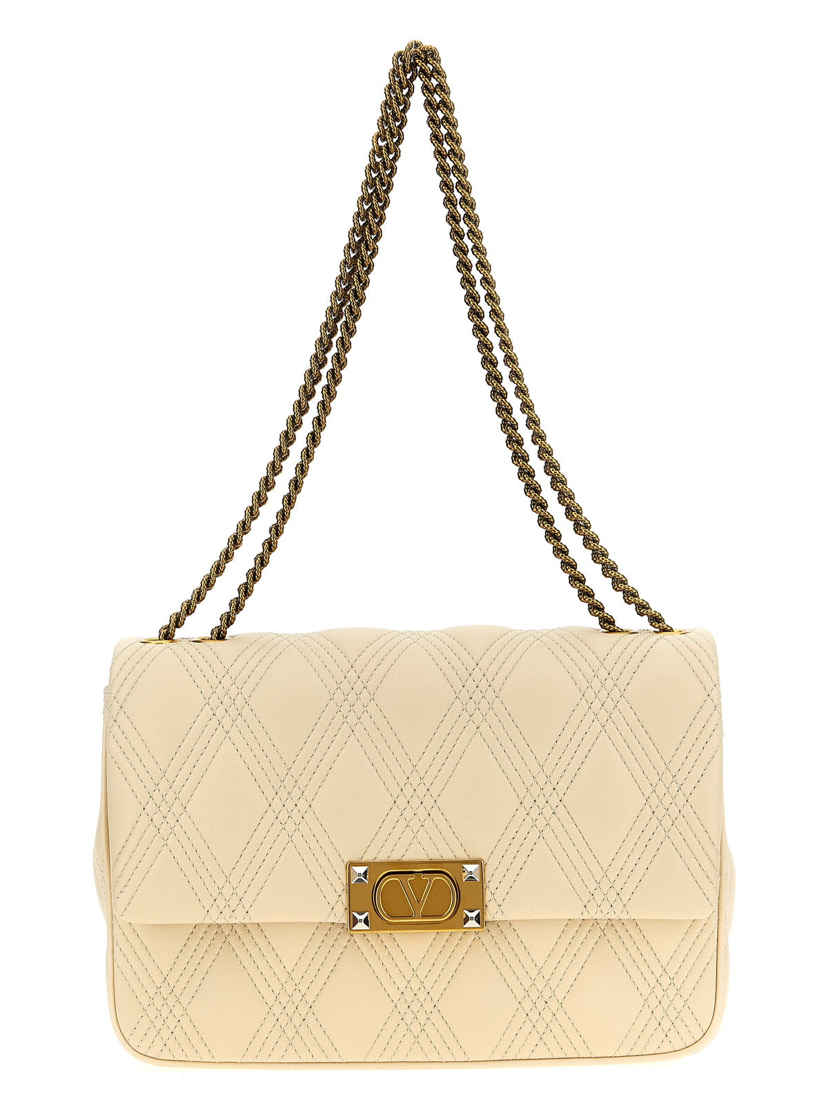 Valentino Garavani Witte Lamsleren Schoudertas