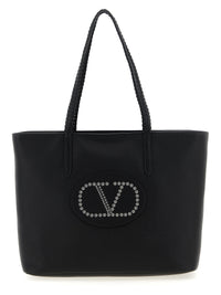 Valentino Garavani Black Calfskin Tote Bag