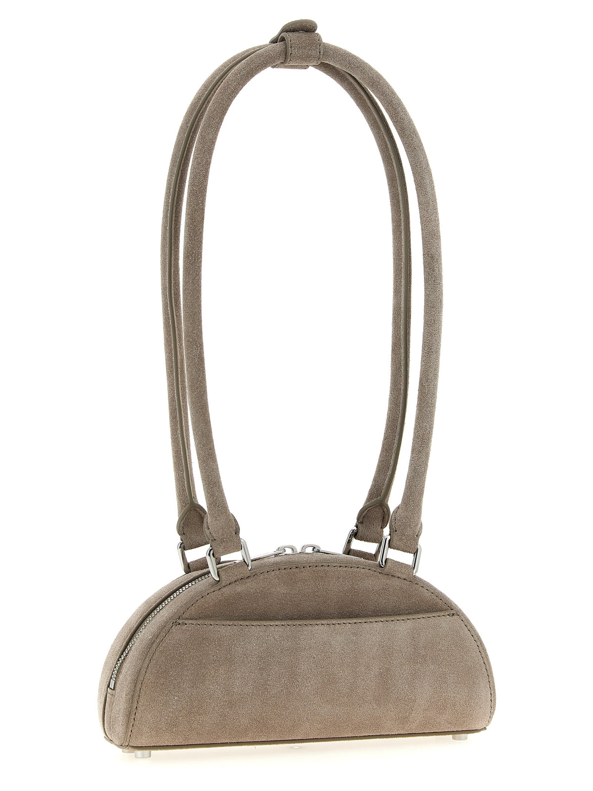 Self-Portrait Schultertasche aus grauem Lammleder