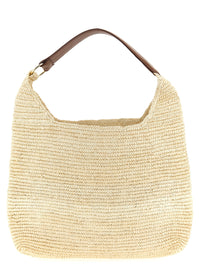 Maison Michel Brown Raffia Shoulder Bag