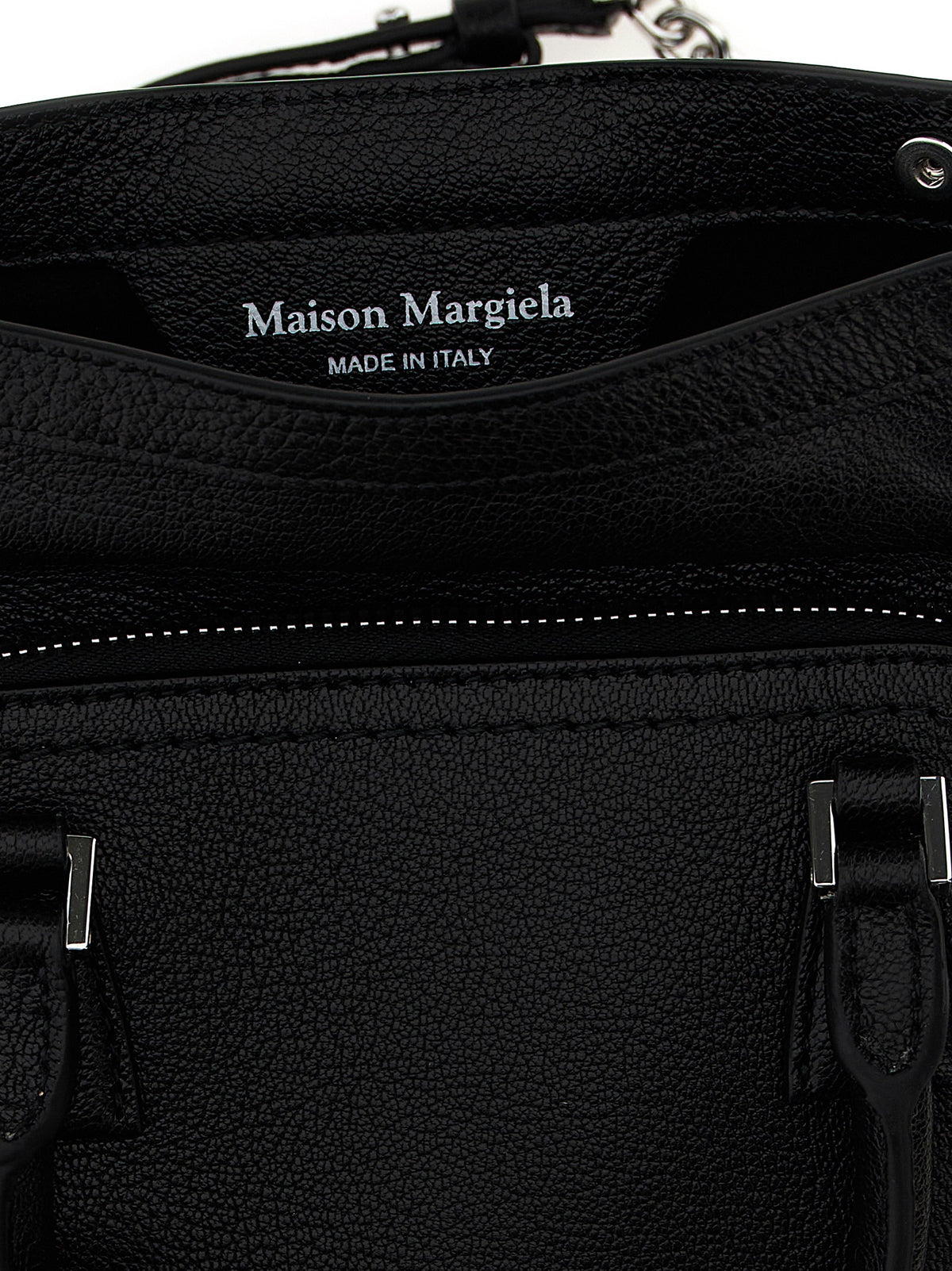 Bolso Maison Margiela de piel de becerro negra