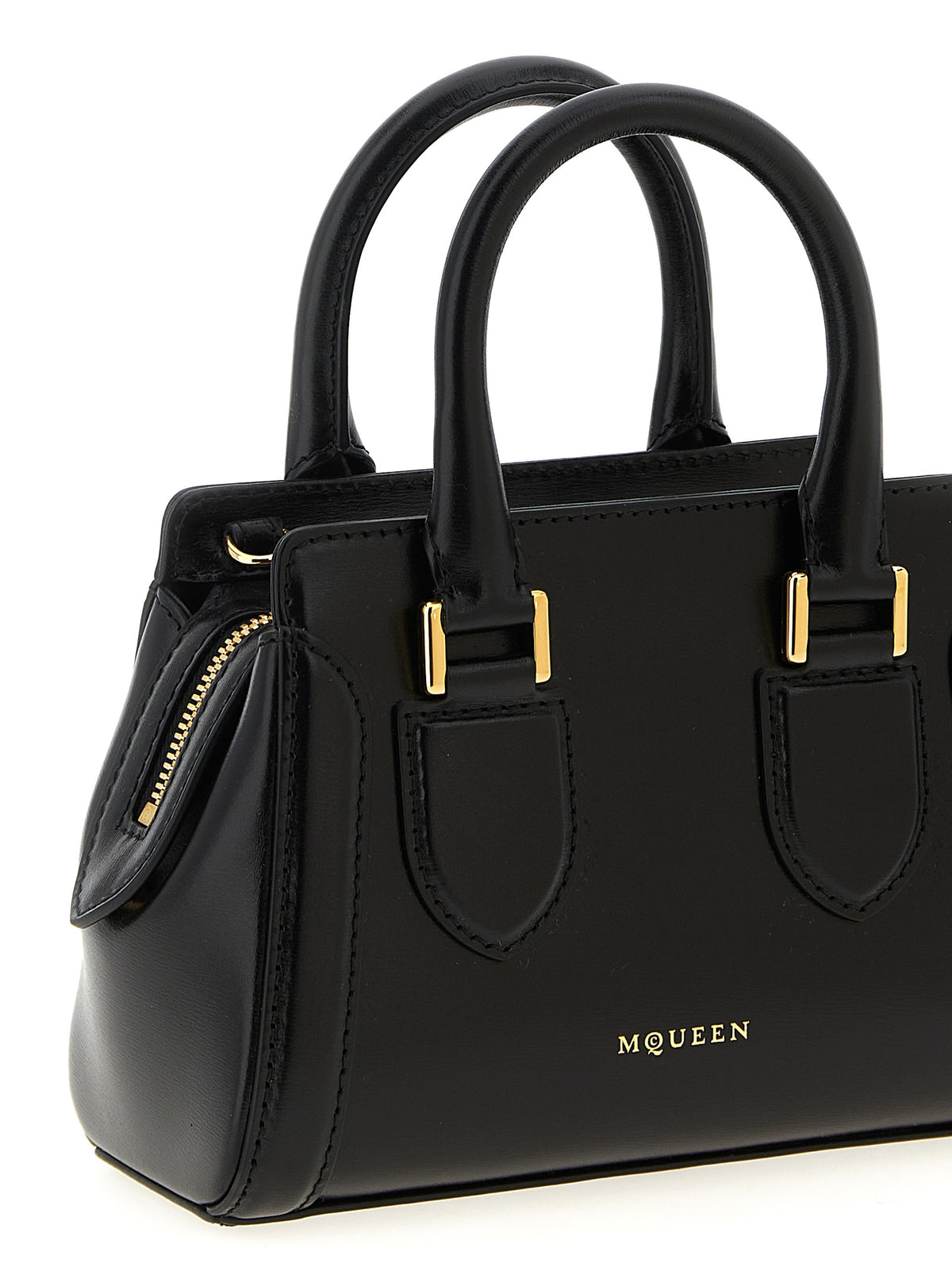 Alexander McQueen Handtasche aus schwarzem Kalbsleder