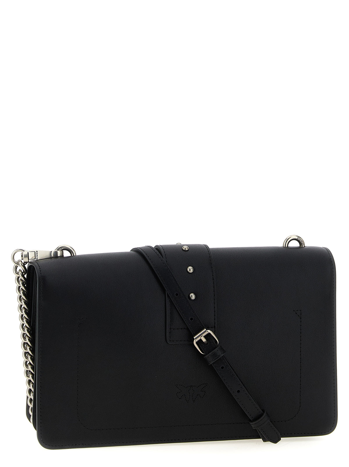 Borsa a tracolla PINKO in pelle di capra nera