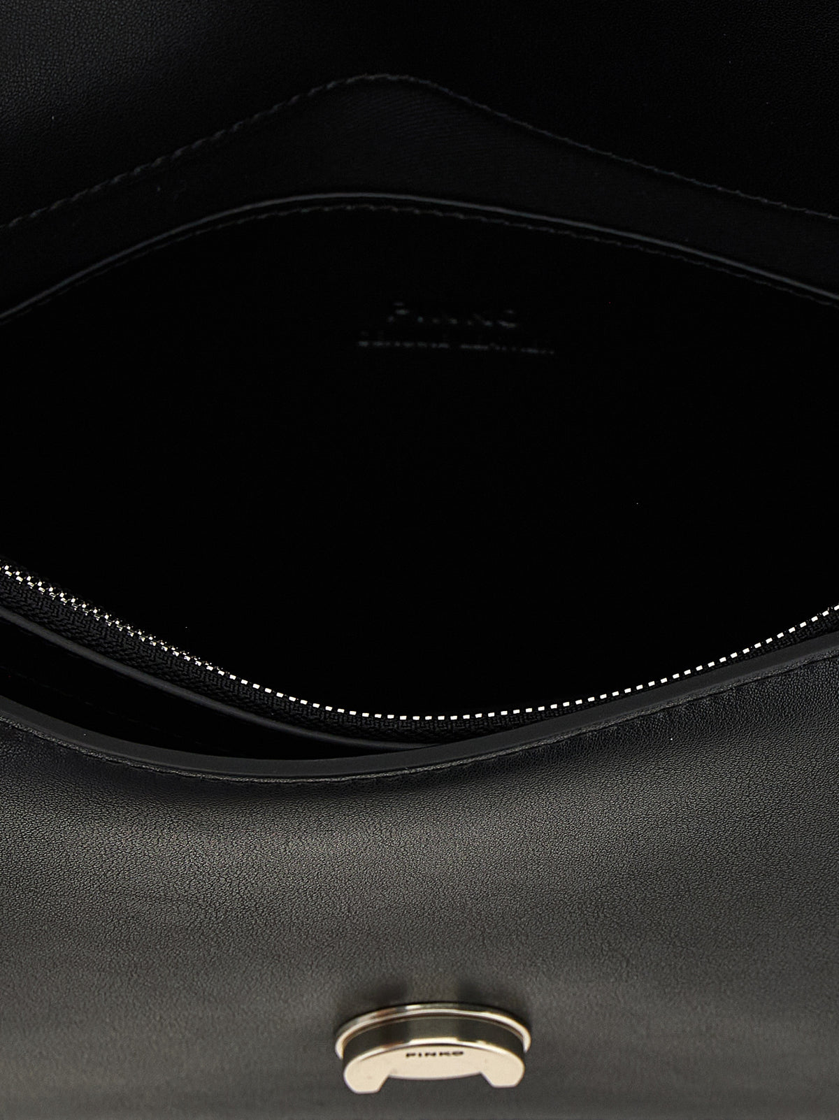 Borsa a tracolla PINKO in pelle di capra nera