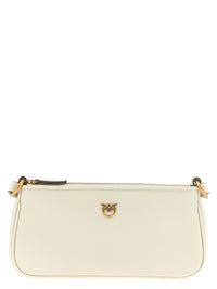 Borsa a tracolla PINKO in pelle di capra bianca