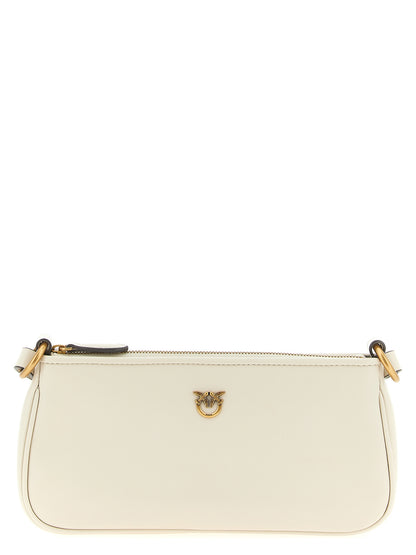Borsa a tracolla PINKO in pelle di capra bianca