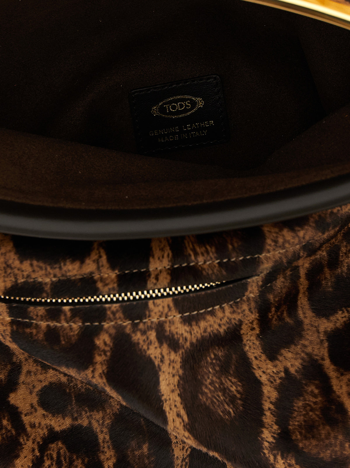 Tod's bruine schoudertas van kalfsleer