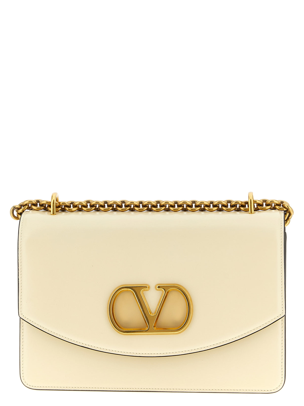 Bolso de hombro Valentino Garavani de piel de becerro blanca