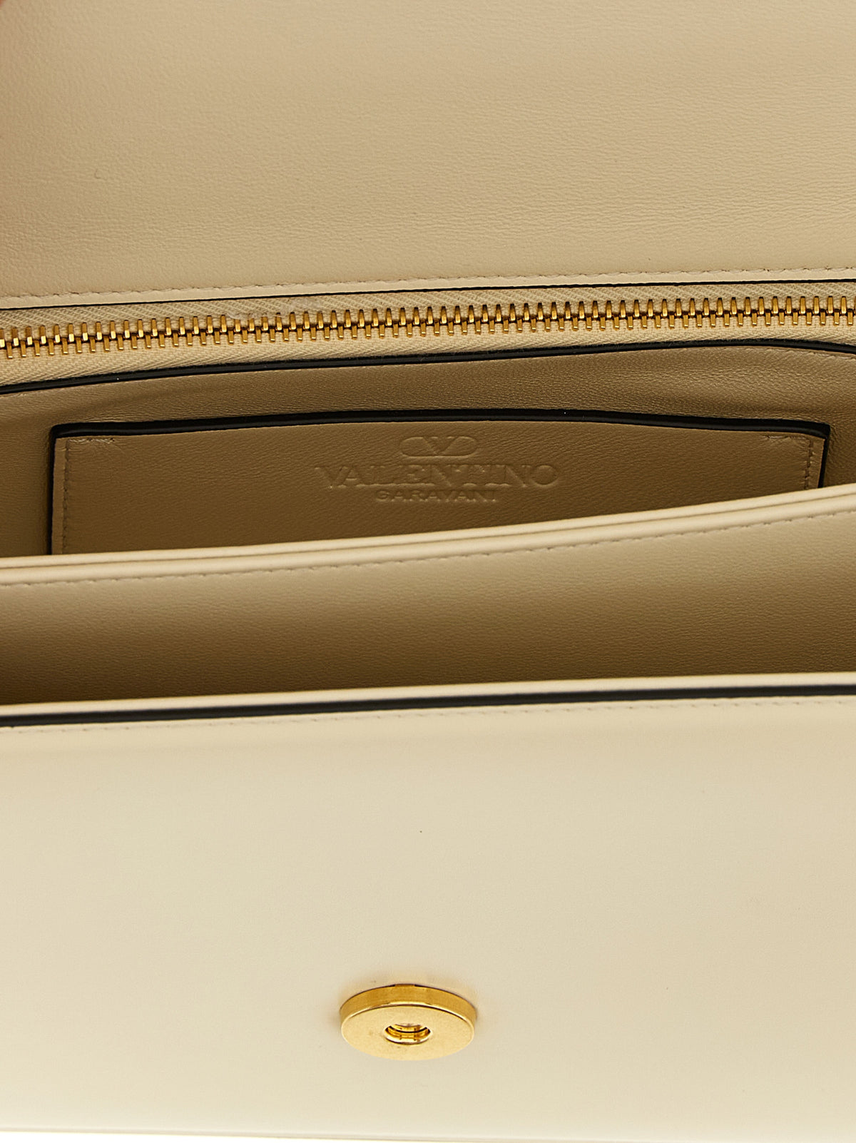 Bolso de hombro Valentino Garavani de piel de becerro blanca