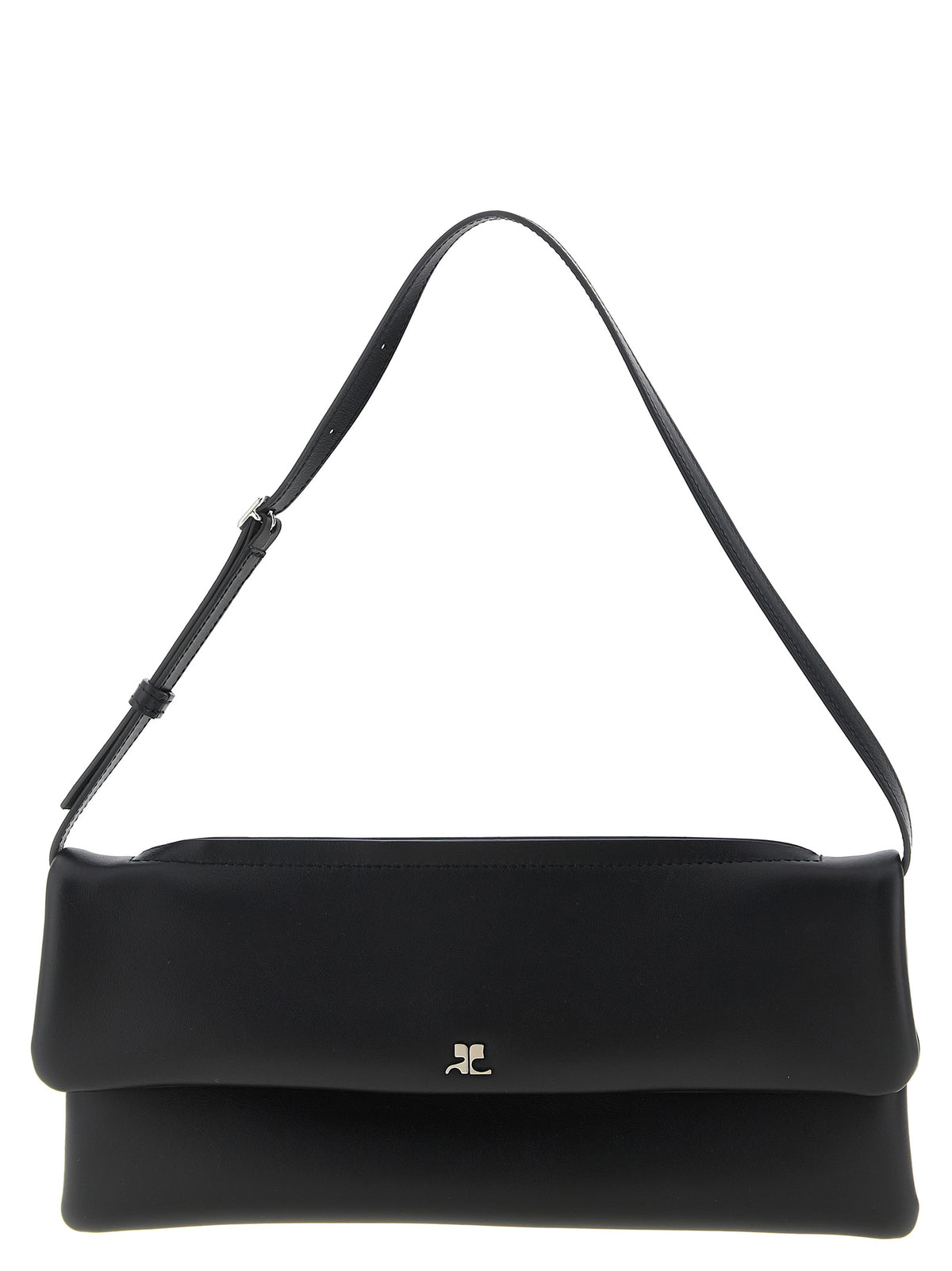 Courrèges Black Cowhide Clutch Bag
