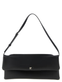 Courrèges Black Cowhide Clutch Bag