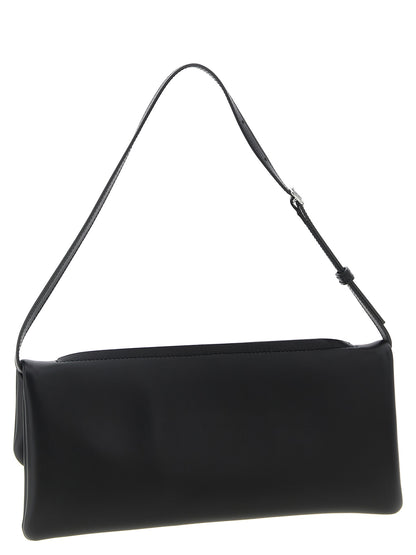 Courrèges Black Cowhide Clutch Bag