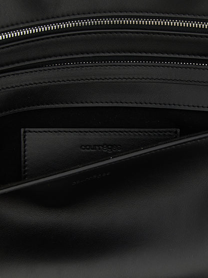 Courrèges Black Cowhide Clutch Bag