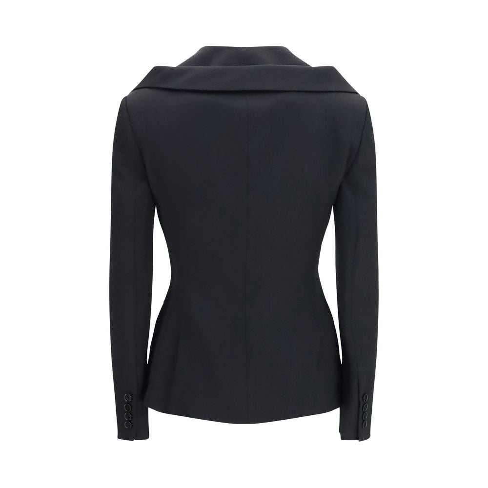 Veste longue en laine noire Oves Aries Alexander McQueen