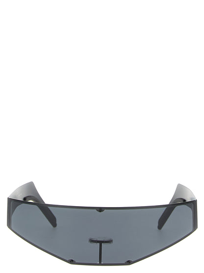 Rick Owens Black Stainless Steel Sunglasses