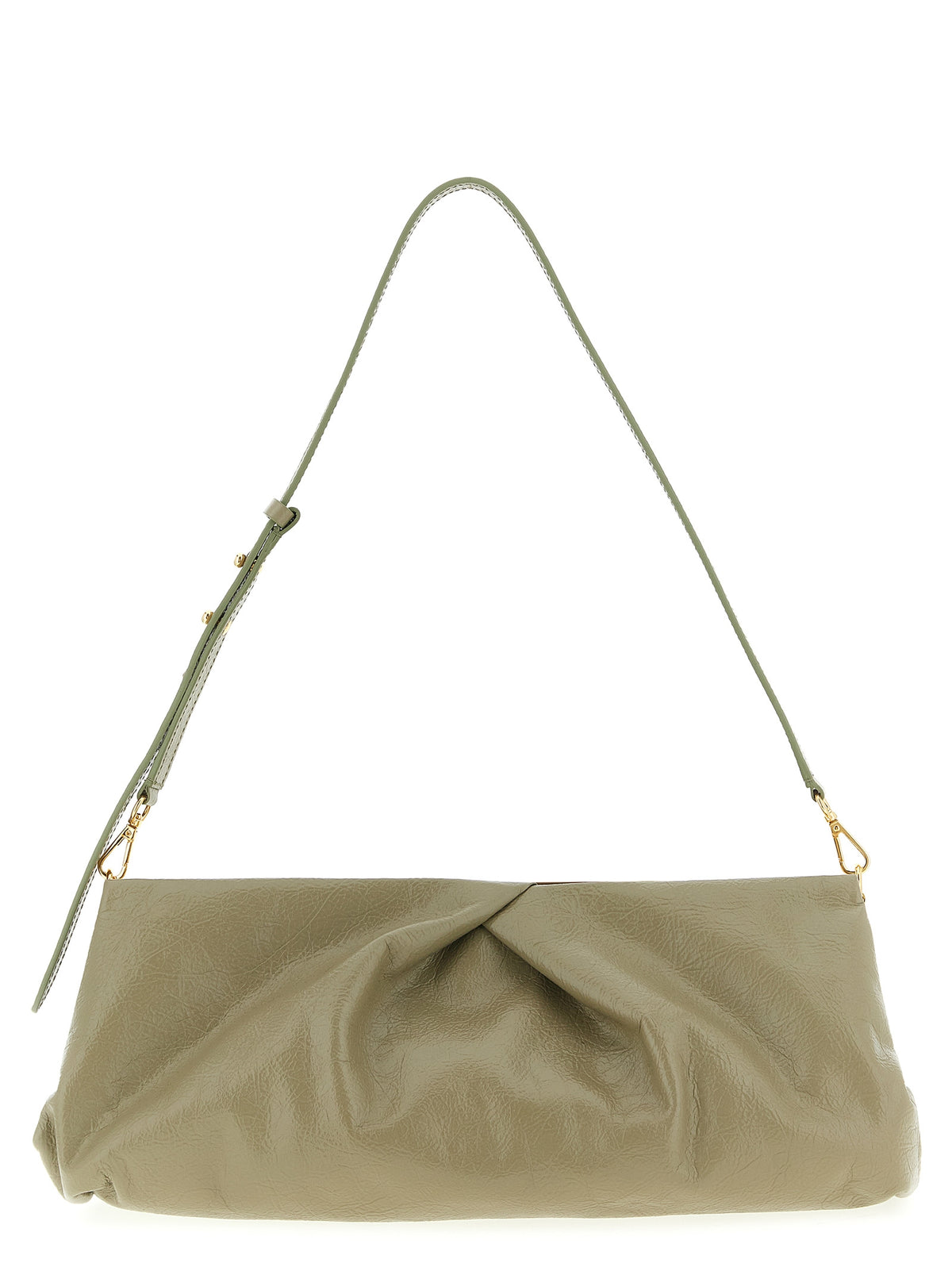 Dries Van Noten tweekleurige clutch van kalfsleer