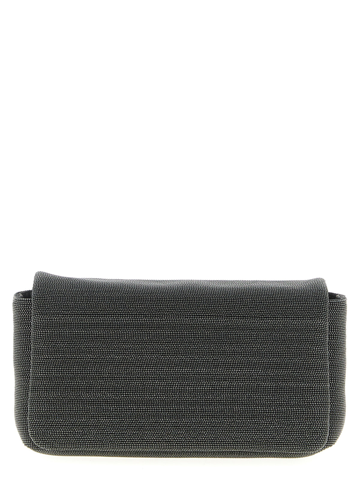 Brunello Cucinelli Black Leather Clutch Bag