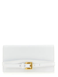 Balmain White Calfskin Cardholder