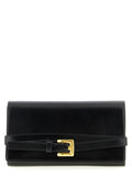 Balmain Kartenhalter aus schwarzem Kalbsleder