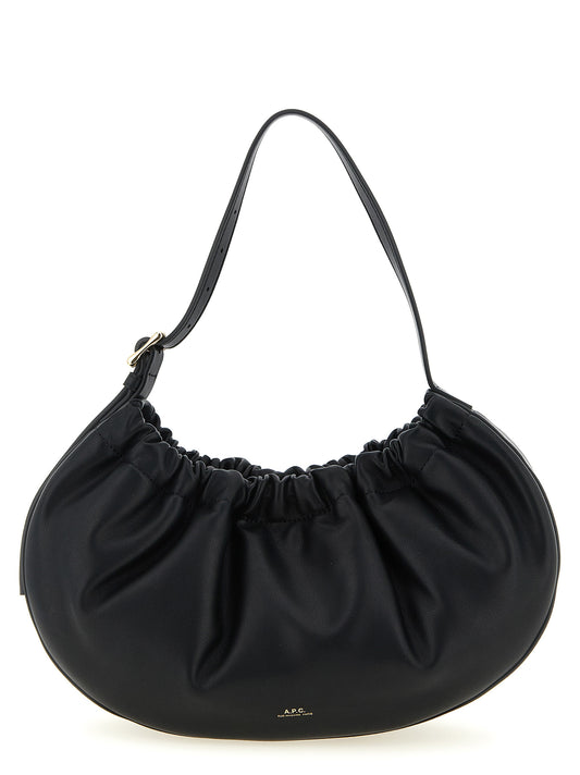 Sac bandoulière A.P.C. noir en polyéthylène