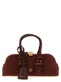 Sac à bandoulière PINKO en cuir de vachette bordeaux