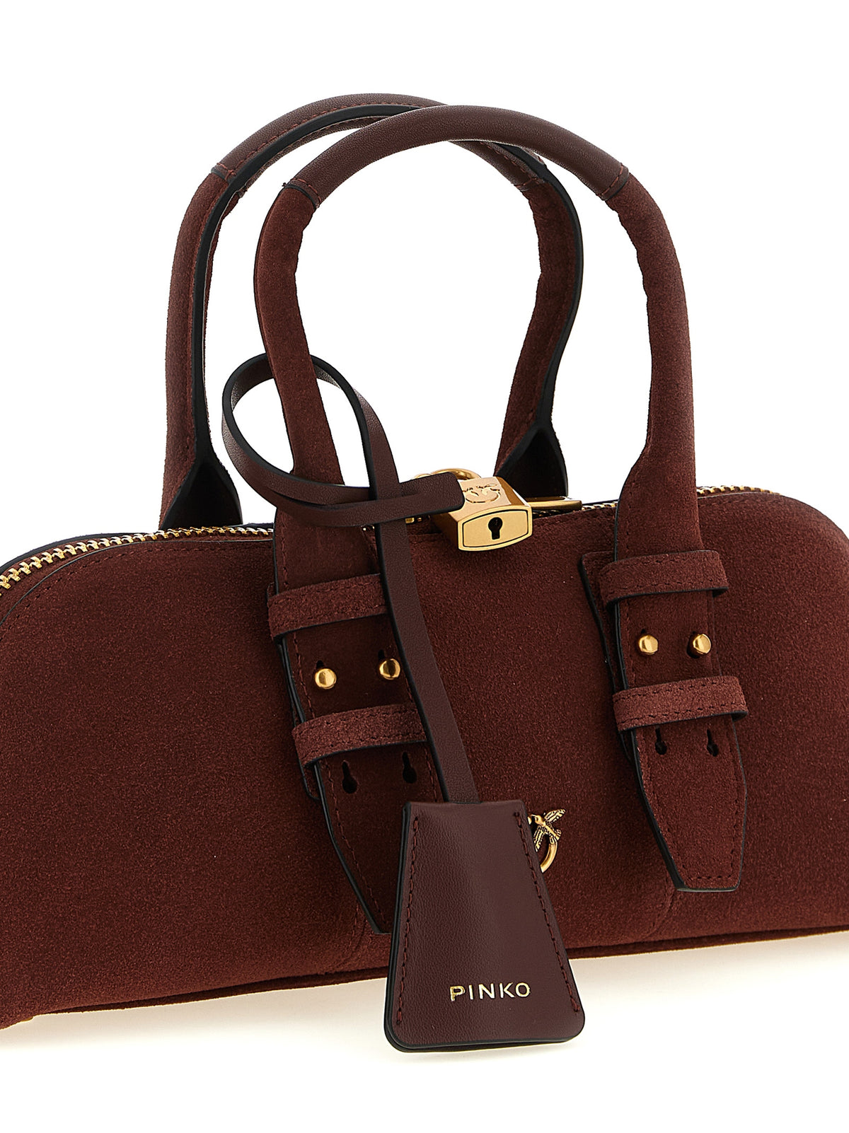 Sac à bandoulière PINKO en cuir de vachette bordeaux
