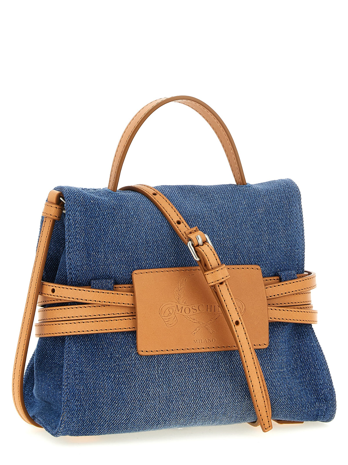 Moschino Handtasche aus blauer Baumwolle