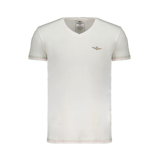 T-shirt Homme Aeronautica Militare en Coton Blanc