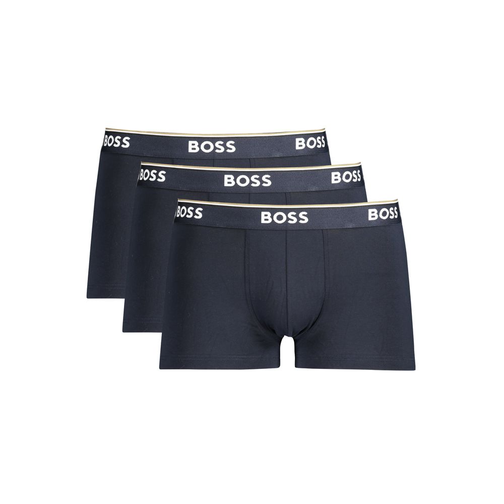 Hugo Boss Boxer da Uomo in Cotone Blu