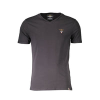 Camicia da uomo in cotone nera Aeronautica Militare