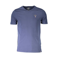 T-shirt da uomo in cotone blu Aeronautica Militare
