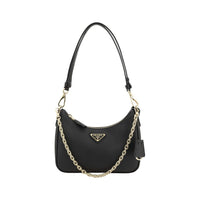 Prada Black Calf Leather Bos Taurus Shoulder Bag