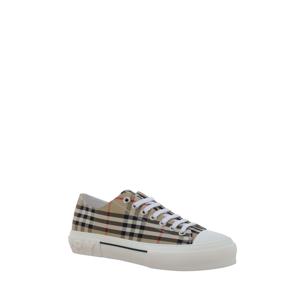 Sneakers basse Burberry in cotone marrone