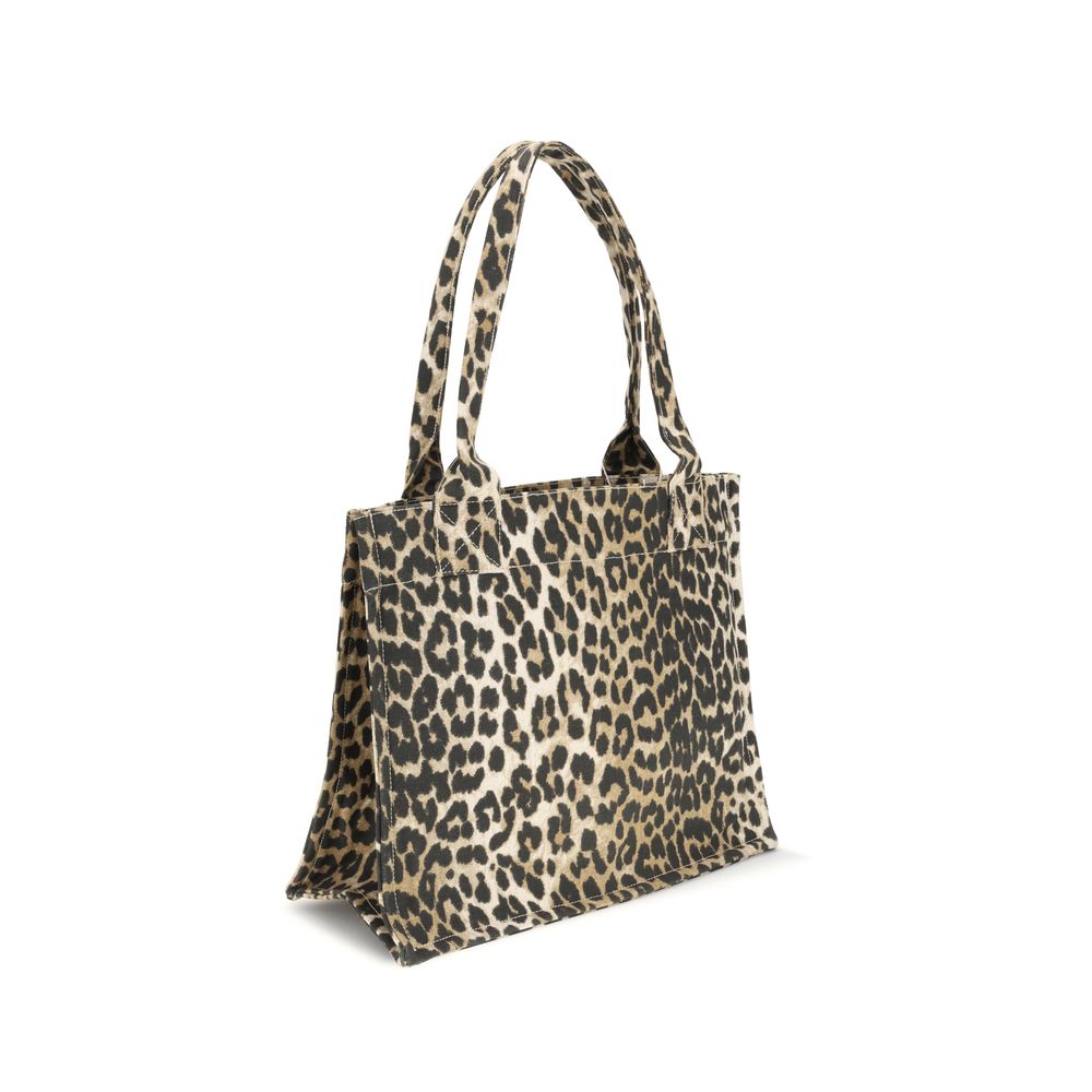 Sac à bandoulière Ganni en coton recyclé marron