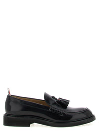 Mocassins à enfiler en cuir de veau noir Thom Browne