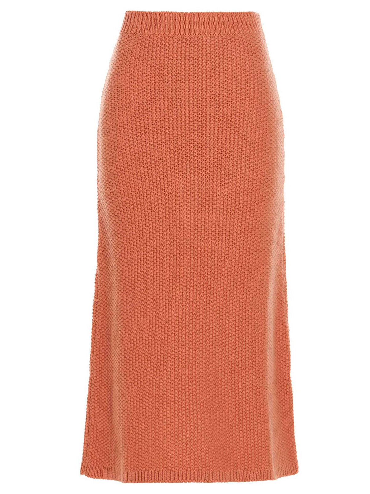 Minigonna Chloé in cashmere arancione