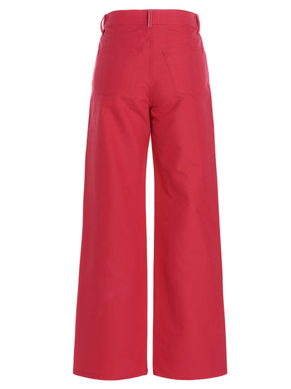 Wandler Fuchsia Cotton Flared Pants