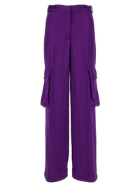 Versace Purple Viscose Cargo Pants