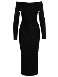 Khaite Gray Virgin Wool Midi Dress